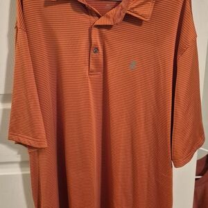 Izod Orange Polo Shirt Lightweight Breathable